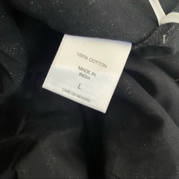 New York‎ & Co black white halter maxi dress cotton size L NWT - Picture 7 of 11